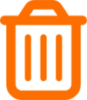 An orange trash can symbolising sustainability, waste reduction, and efficient resource management.