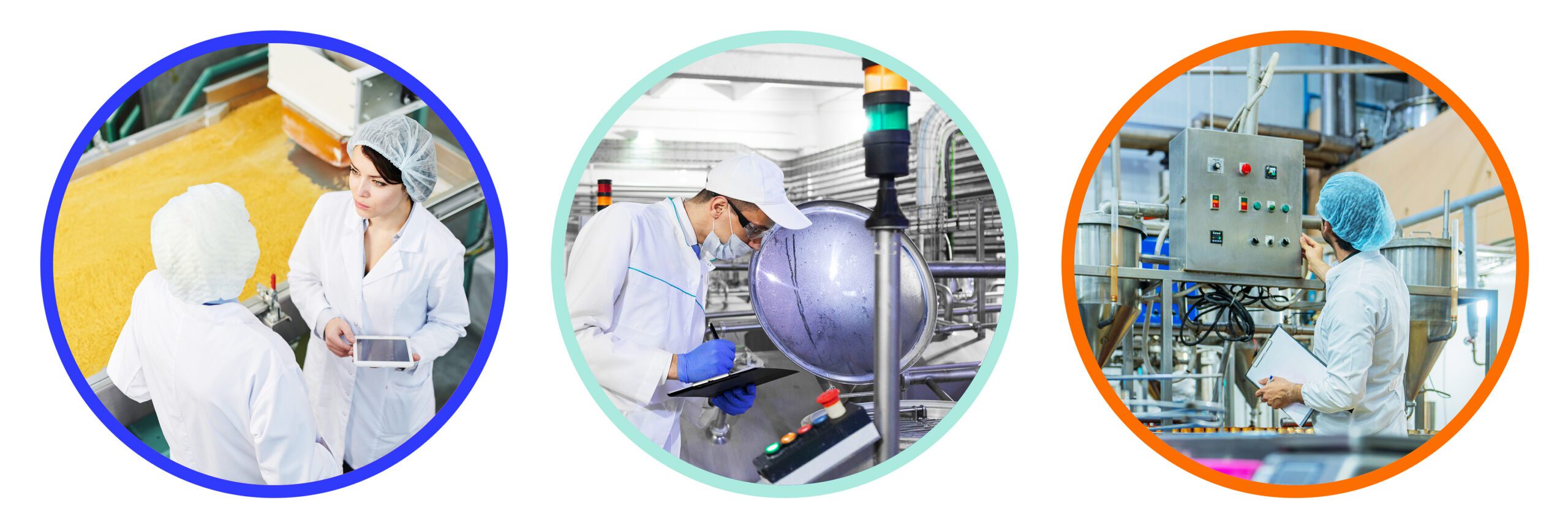Food production compliance monitoring and equipment inspection in manufacturing facility
