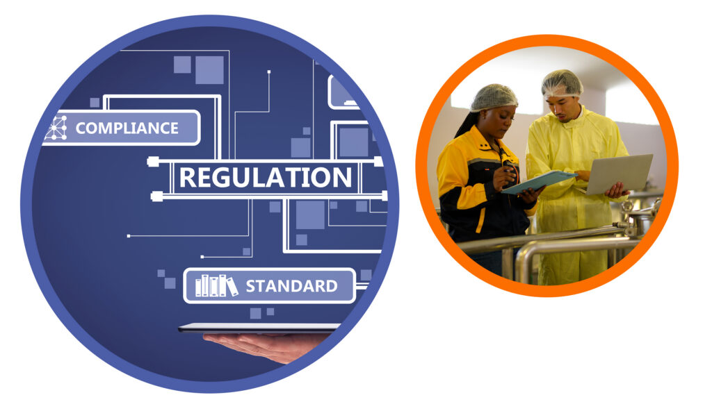 GMP compliance regulations and manufacturing quality standards supported by documented procedures and production checks